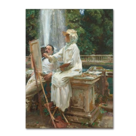 John Singer Sargent 'The Fountain In Villa Torlonia Italy' Canvas Art,24x32